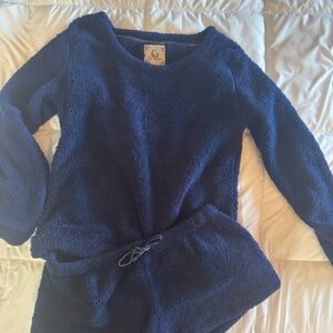 Cozy Sherpa Blue Lounge Set
